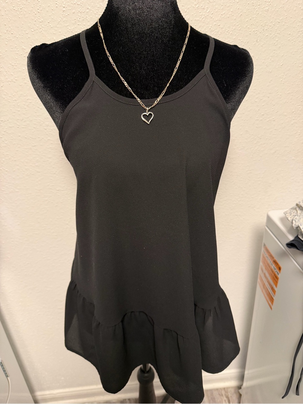 Altar'd State Black Ruffle-Hem Cami